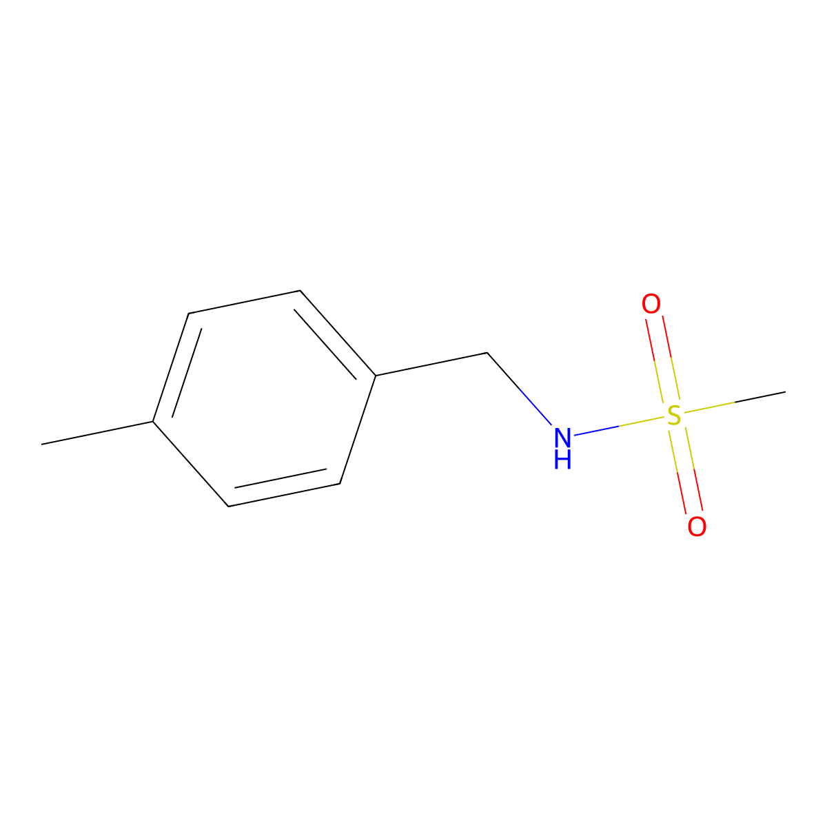 N-((4-Methylphenyl)methyl)methanesulfonamide molecular structure, CAS 42060-28-6