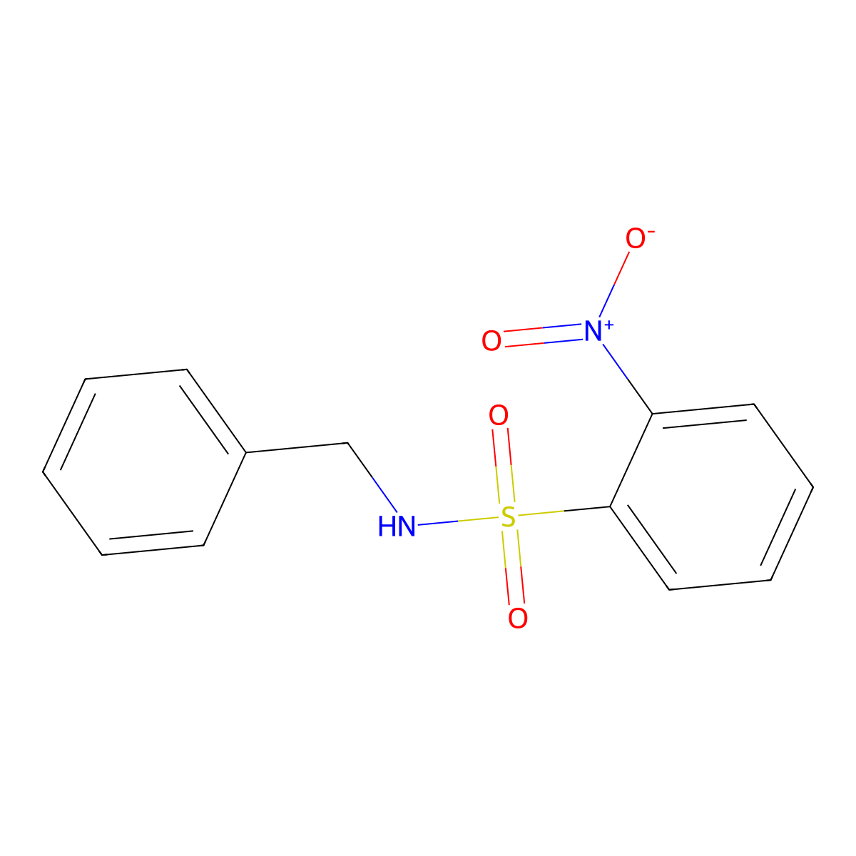 N-benzyl-2-nitrobenzenesulfonamide molecular structure, CAS 42060-32-2
