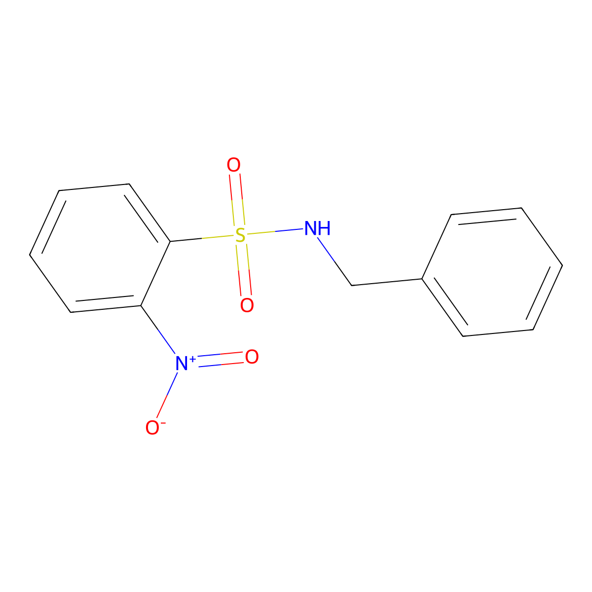 N-benzyl-2-nitrobenzenesulfonamide molecular structure, CAS 42060-32-2