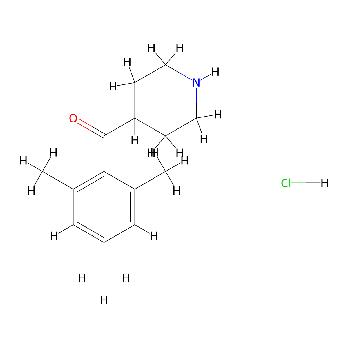 Mesityl(piperidin-4-yl)methanone hydrochloride molecular structure, CAS 42060-81-1
