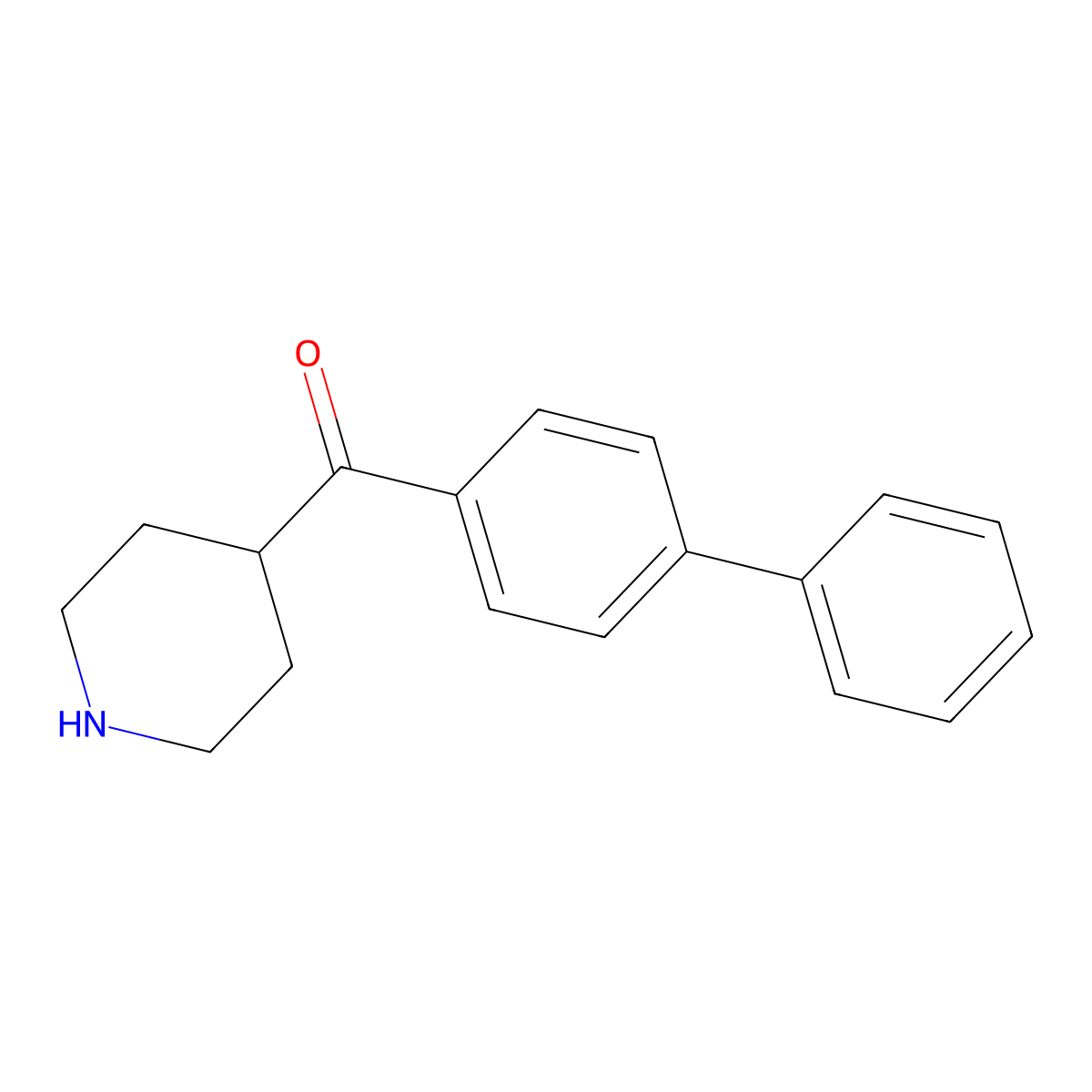 Biphenyl-4-yl-piperidin-4-yl-methanone molecular structure, CAS 42060-83-3