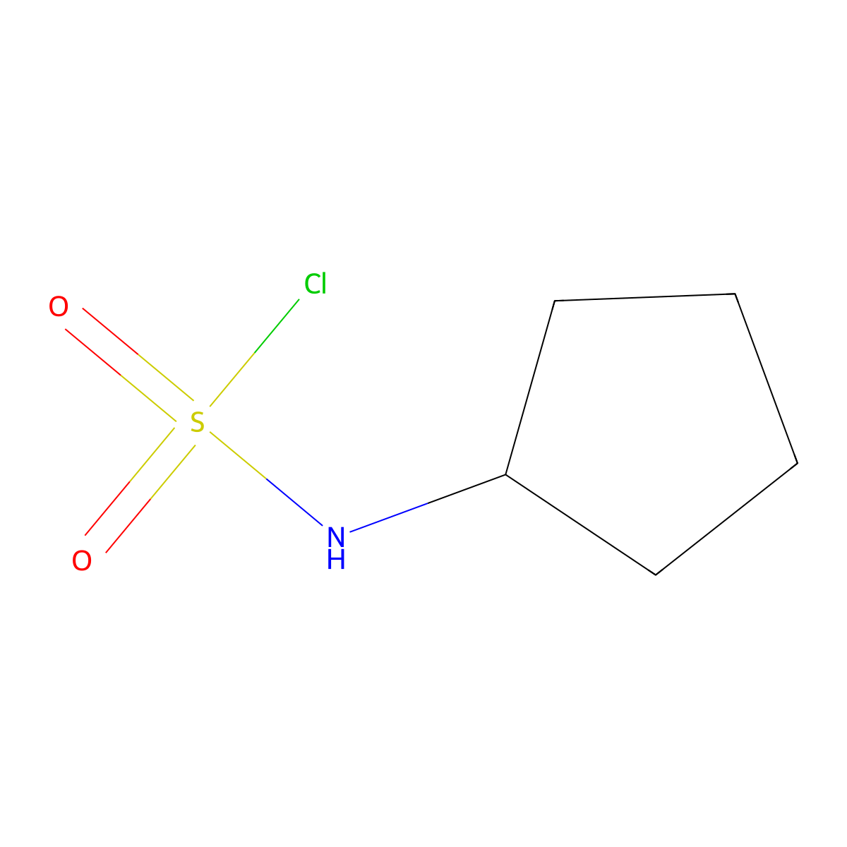 N-cyclopentylsulfamoyl chloride molecular structure, CAS 42065-66-7