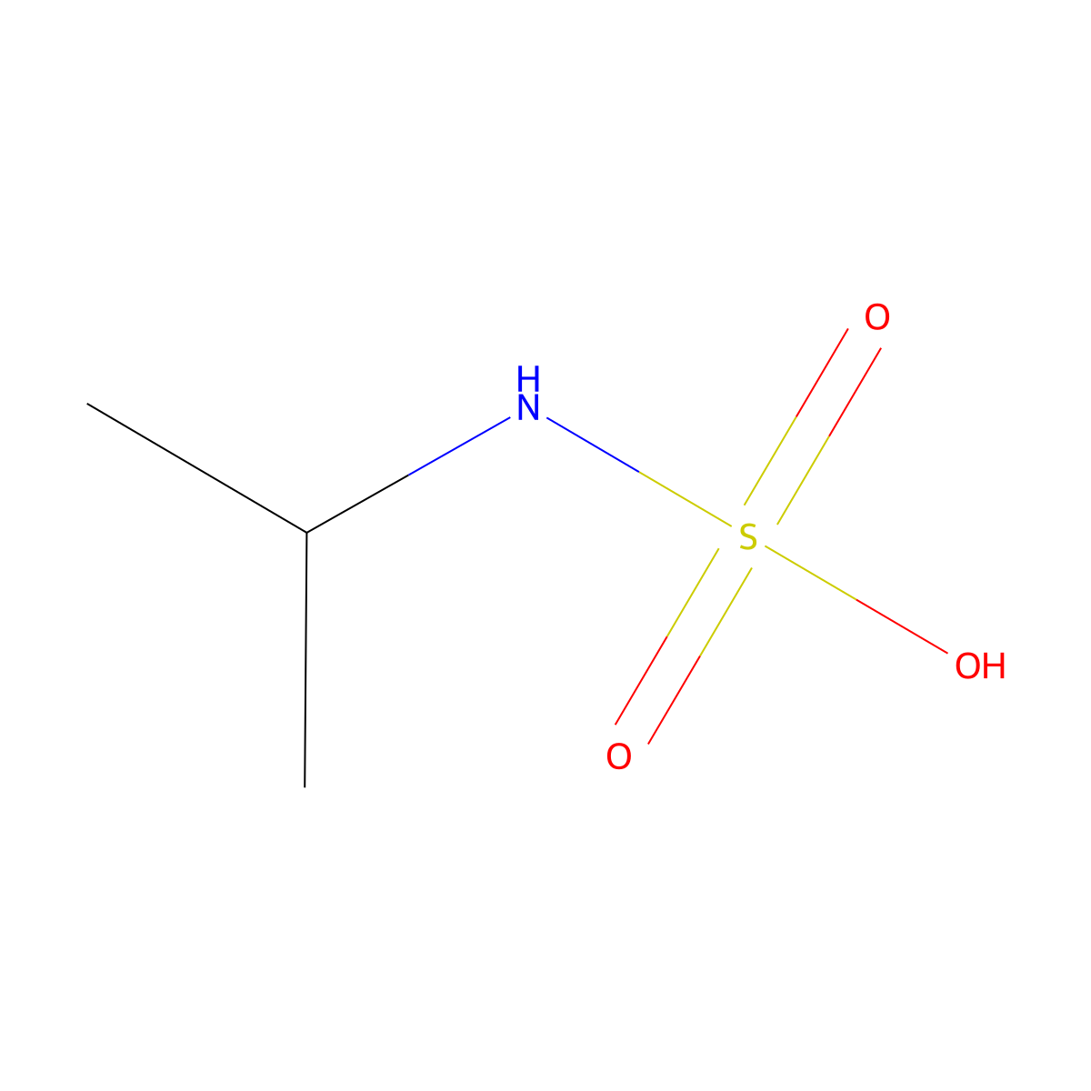 Isopropylsulfamic acid molecular structure, CAS 42065-76-9