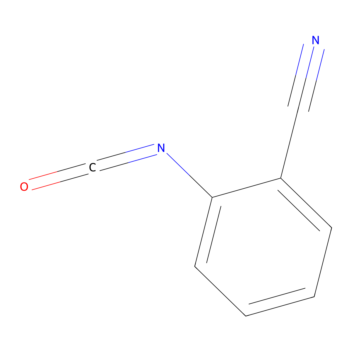 2-Isocyanatobenzonitrile molecular structure, CAS 42066-86-4