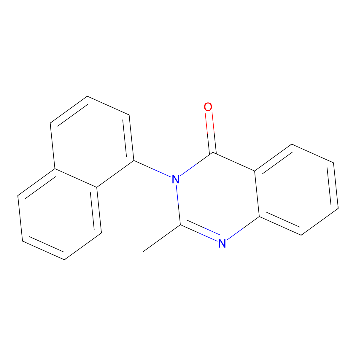 2-Methyl-3-naphthalen-1-ylquinazolin-4-one molecular structure, CAS 4207-01-6