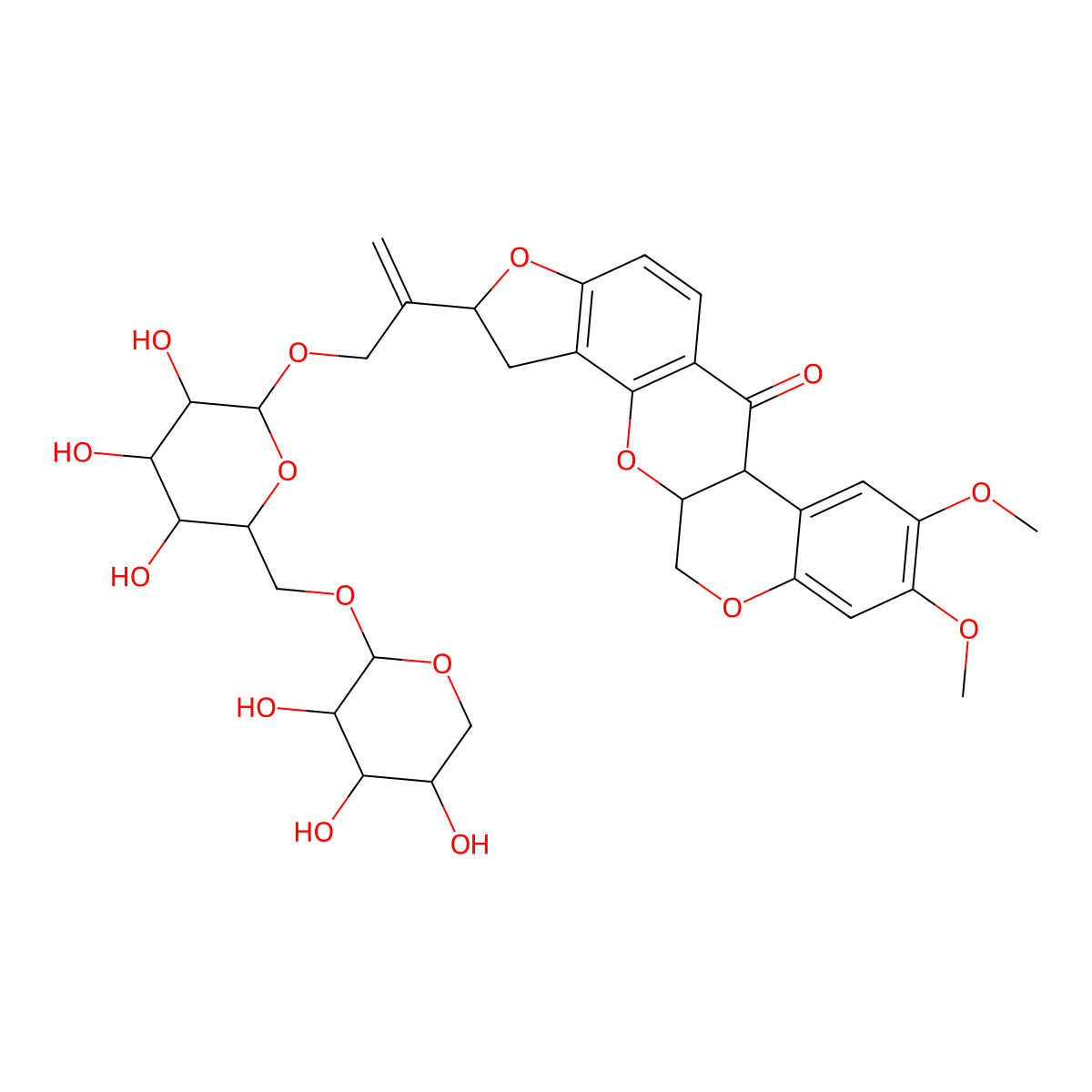Amorphin molecular structure, CAS 4207-90-3
