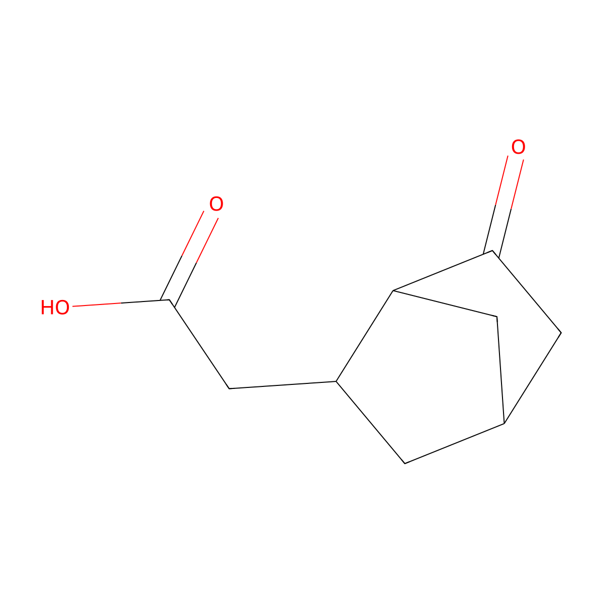 rac-2-[(1R,2R,4R)-6-oxobicyclo[2.2.1]heptan-2-yl]aceticacid molecular structure, CAS 42070-76-8