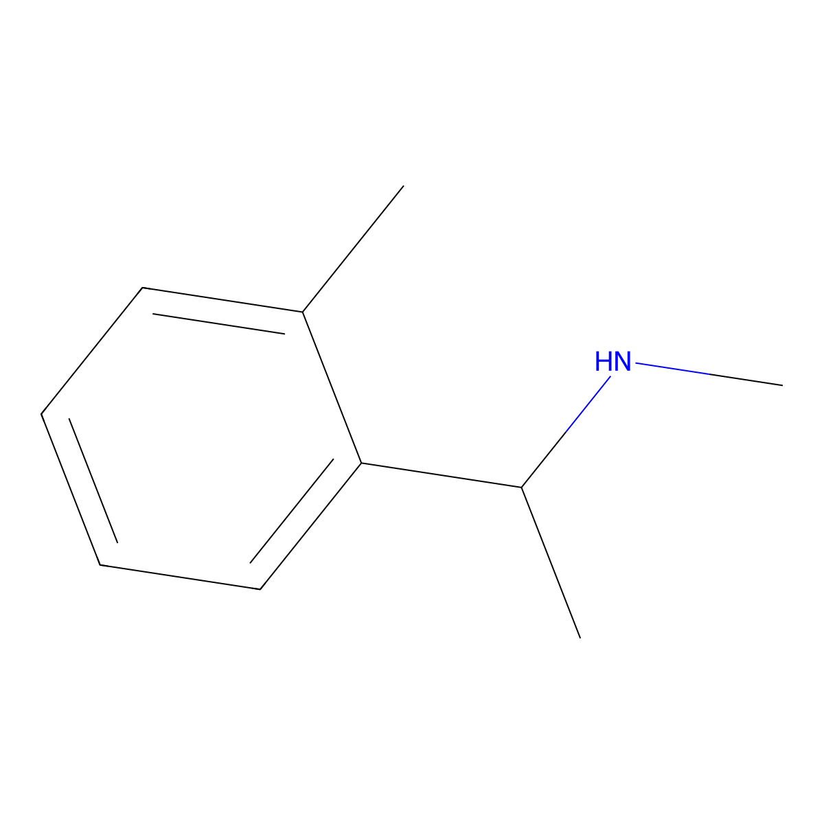 Methyl[1-(2-methylphenyl)ethyl]amine molecular structure, CAS 42071-12-5