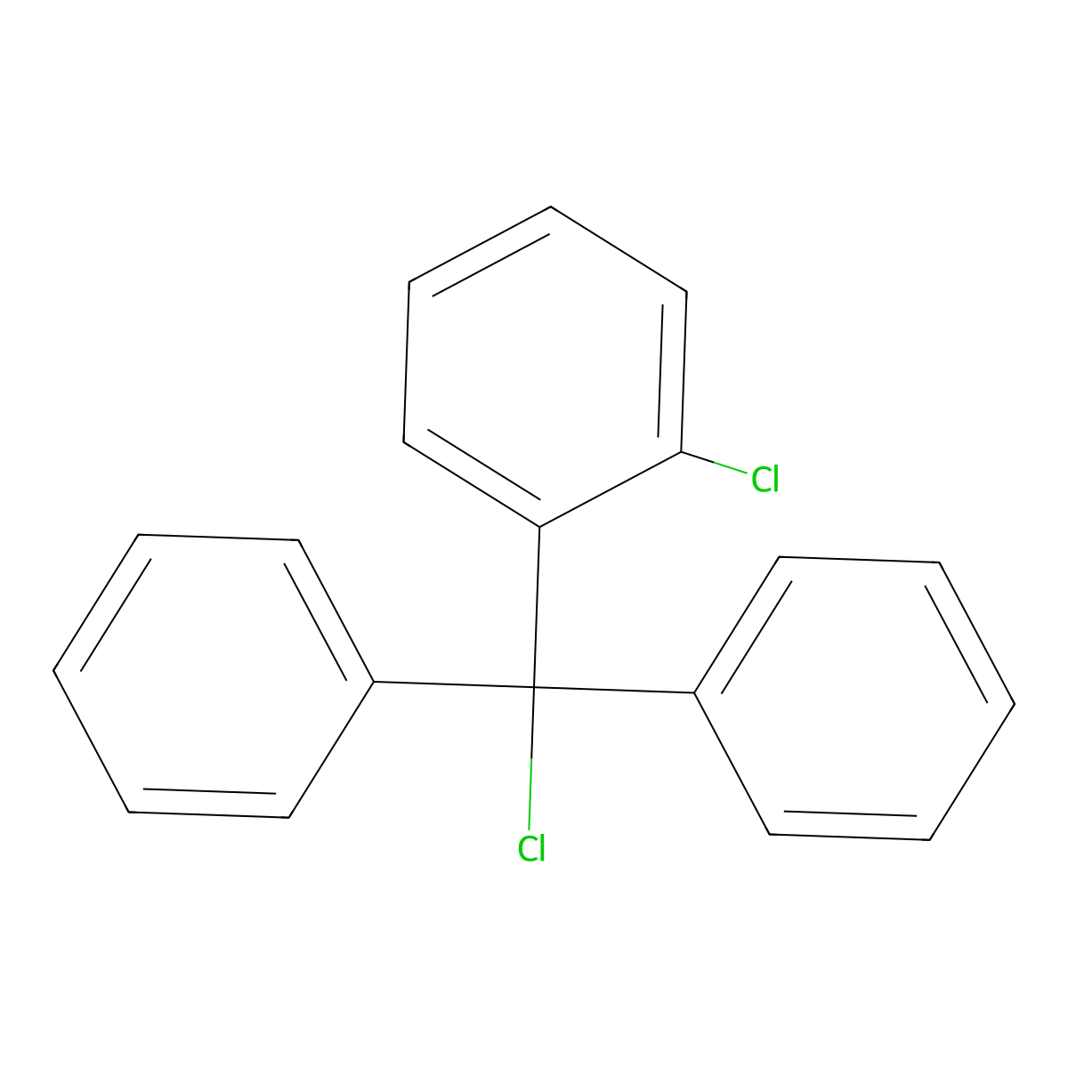 2-Chlorotrityl chloride molecular structure, CAS 42074-68-0