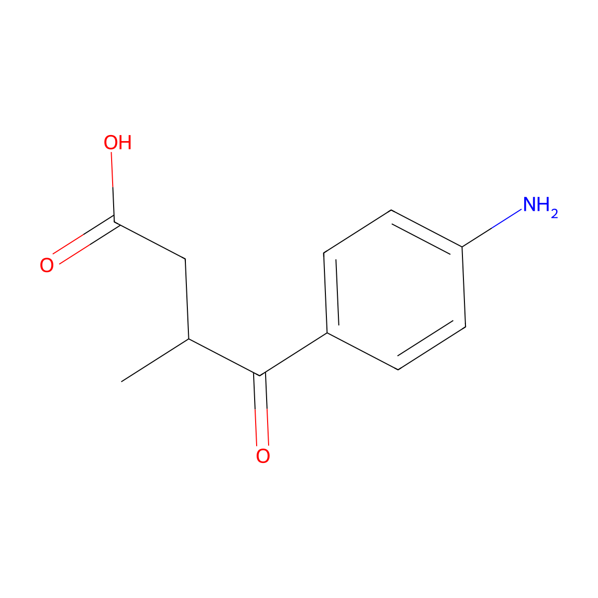 4-(4-Aminophenyl)-3-methyl-4-oxobutanoic acid molecular structure, CAS 42075-29-6
