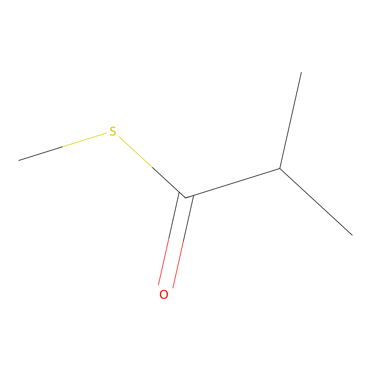 Methyl isobutanethioate molecular structure, CAS 42075-42-3