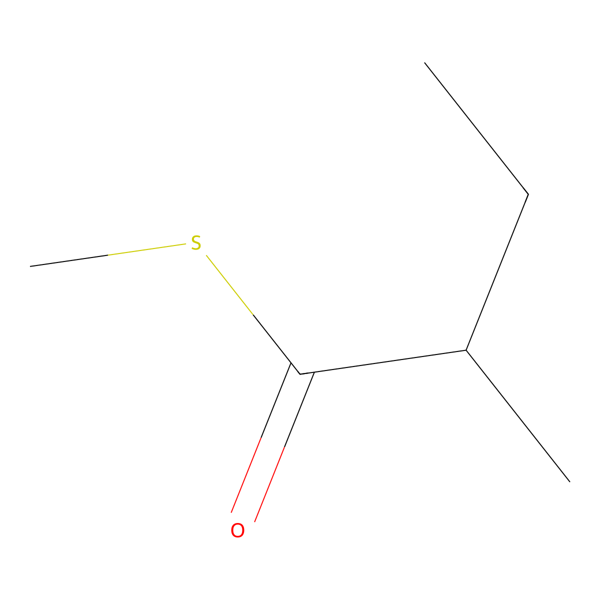 S-Methyl 2-methylbutanethioate molecular structure, CAS 42075-45-6