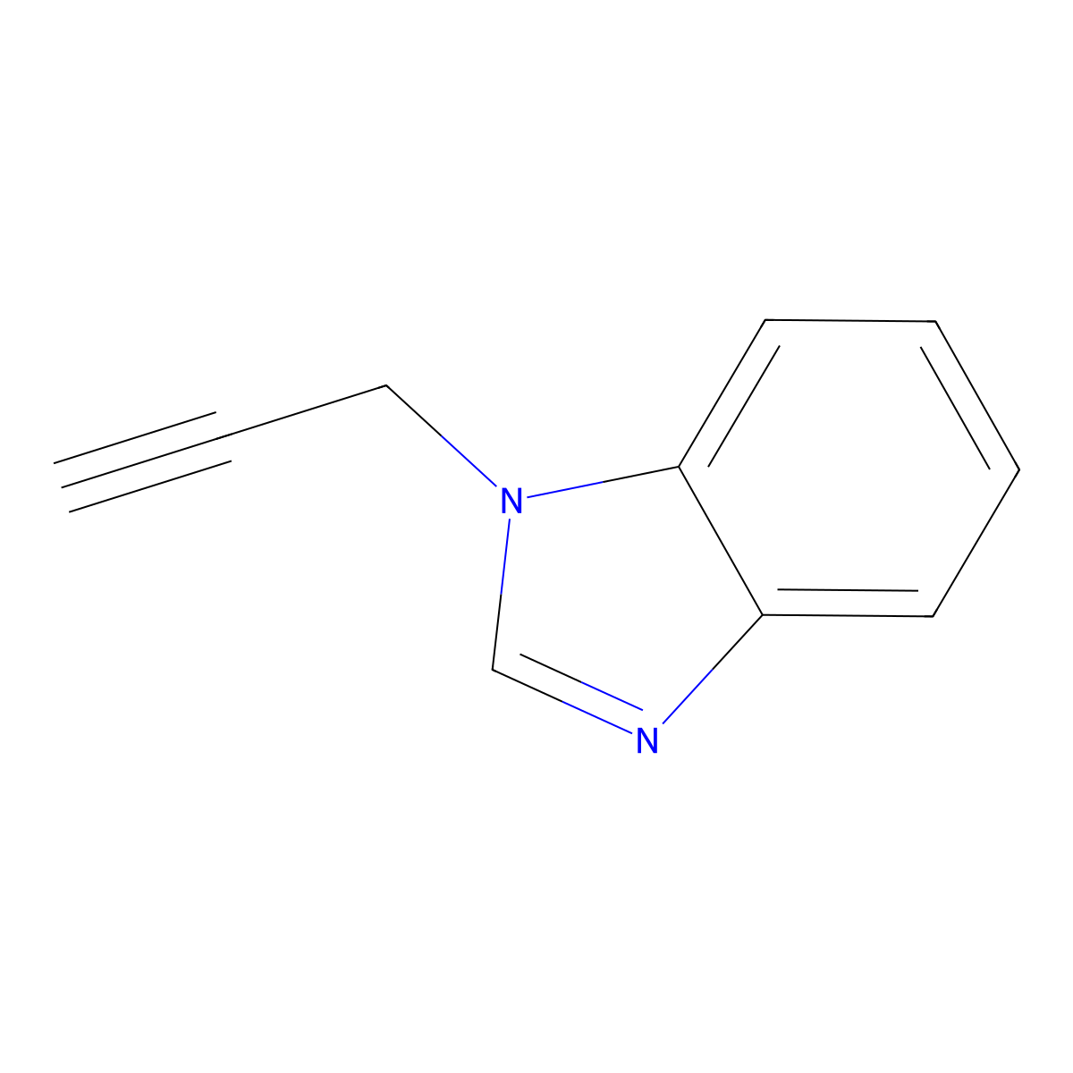 1-Prop-2-ynylbenzimidazole molecular structure, CAS 42076-28-8