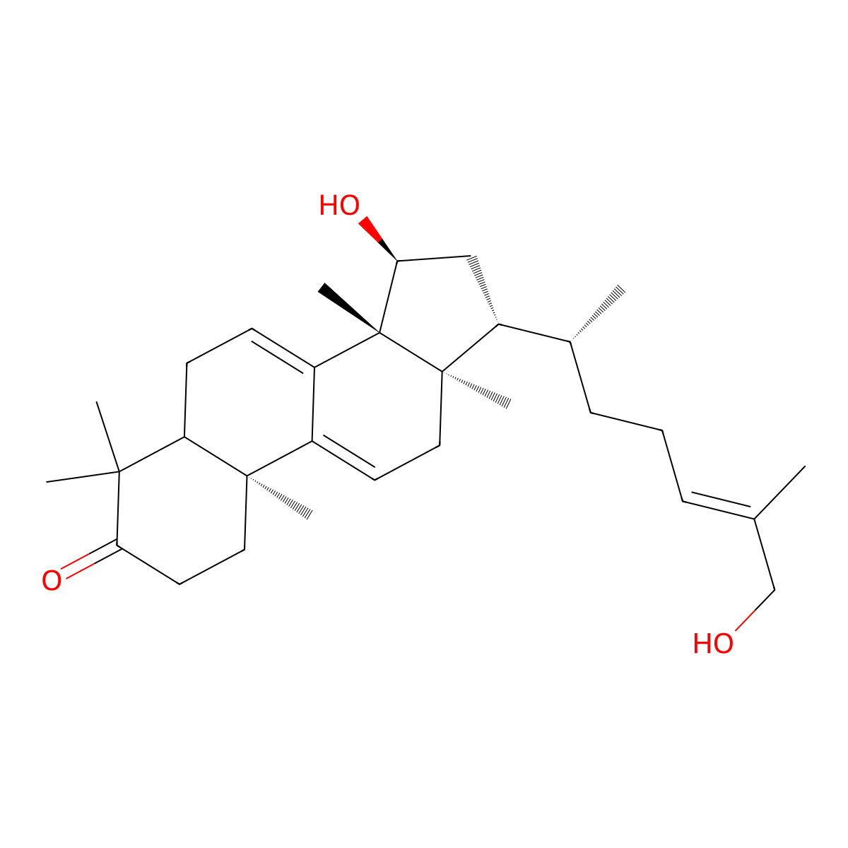 15,26-Dihydroxylanosta-7,9(11),24-trien-3-one molecular structure, CAS 420781-85-7