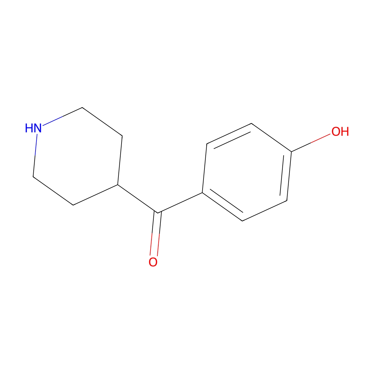 (4-Hydroxy-phenyl)-piperidin-4-yl-methanone molecular structure, CAS 420786-53-4