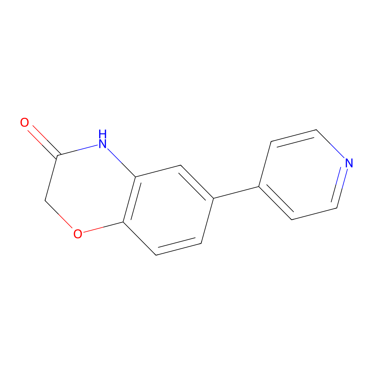 6-(4-Pyridyl)-4H-benzo[1,4]oxazin-3-one molecular structure, CAS 420786-59-0
