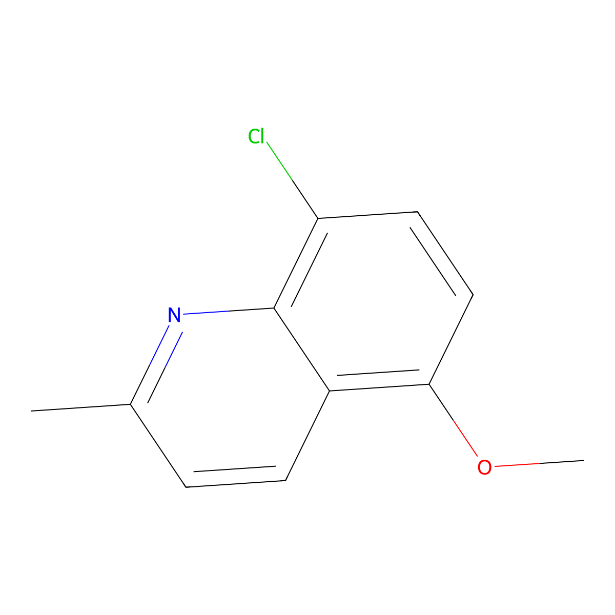 8-Chloro-5-methoxy-2-methylquinoline molecular structure, CAS 420786-79-4
