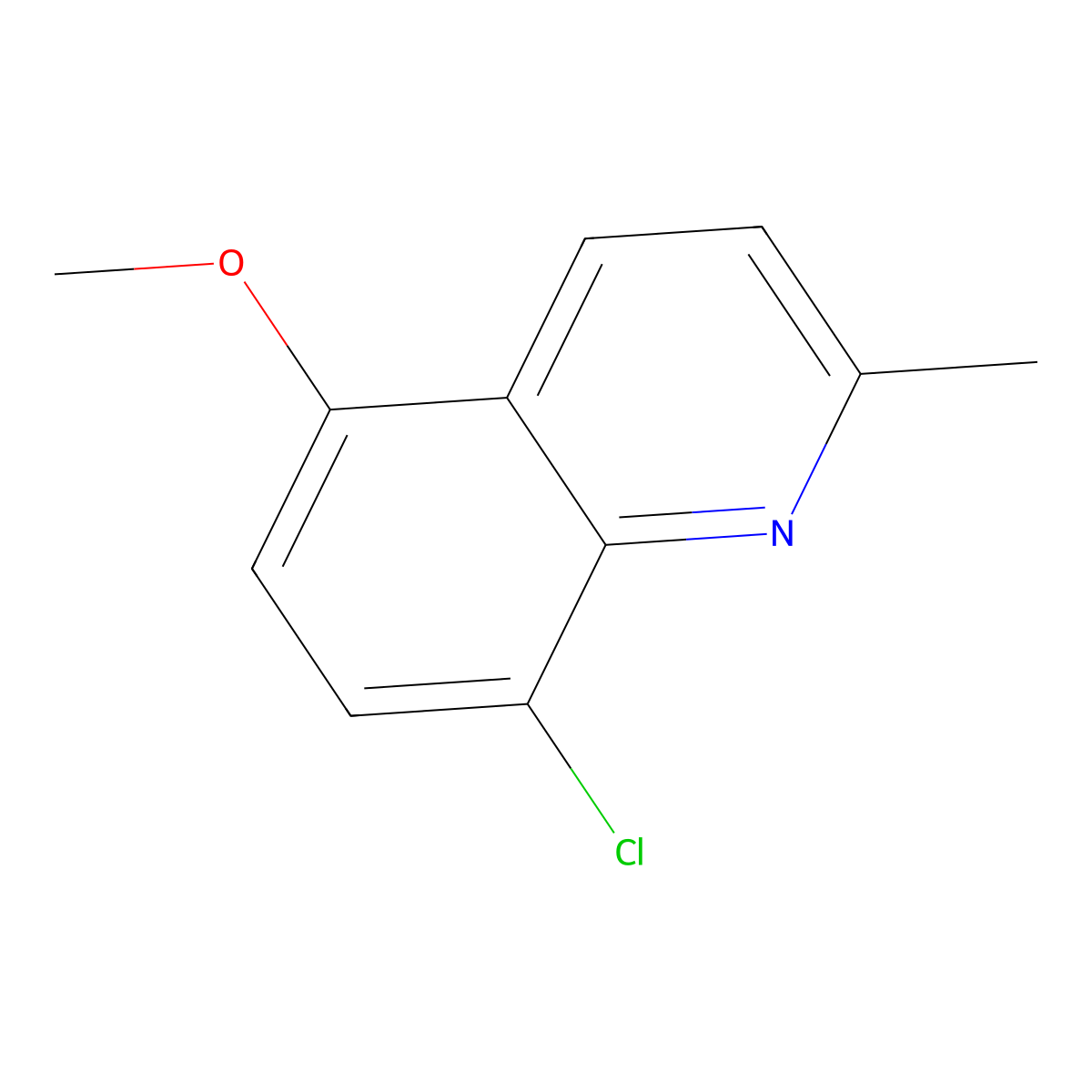 8-Chloro-5-methoxy-2-methylquinoline molecular structure, CAS 420786-79-4