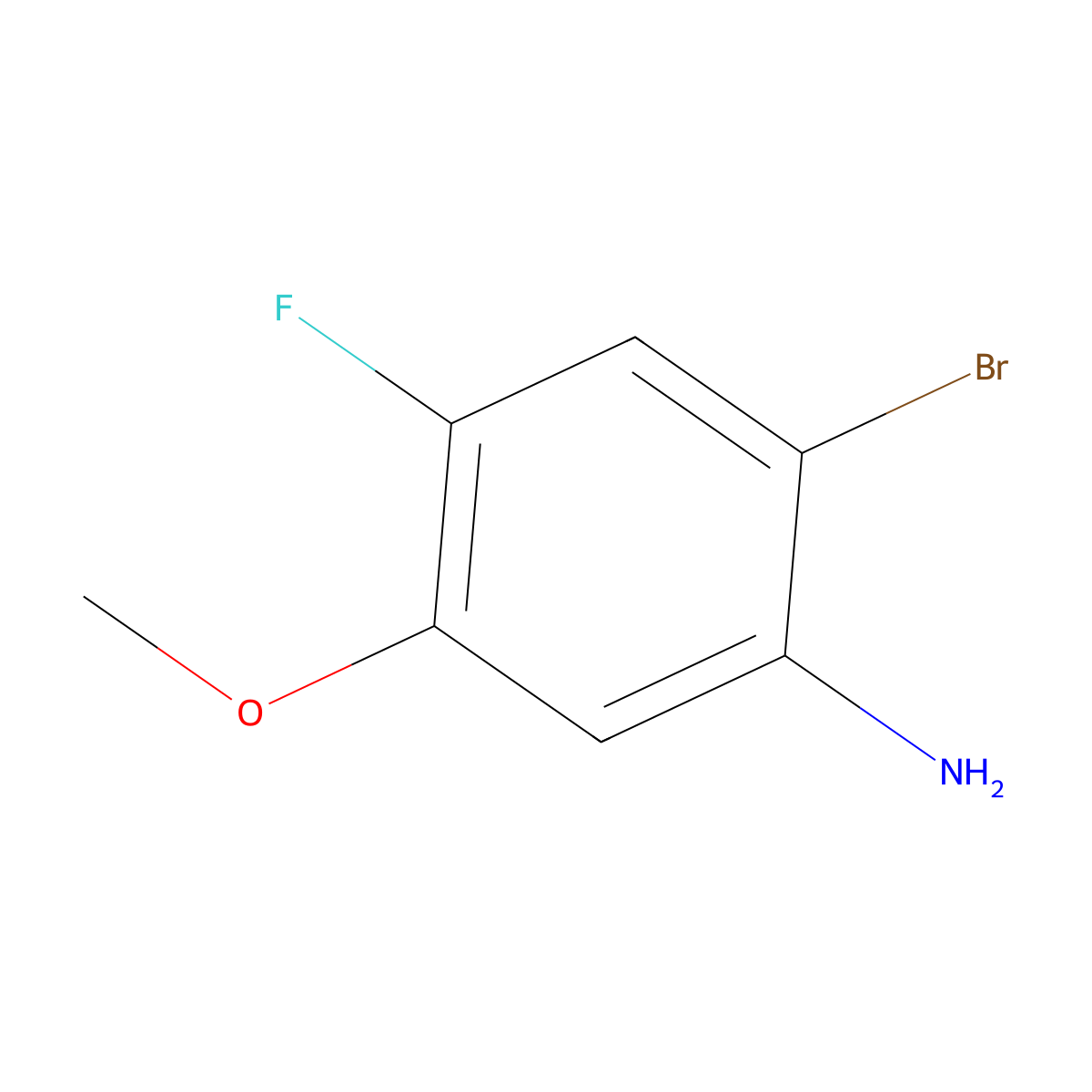 2-Bromo-4-fluoro-5-methoxyaniline molecular structure, CAS 420786-92-1