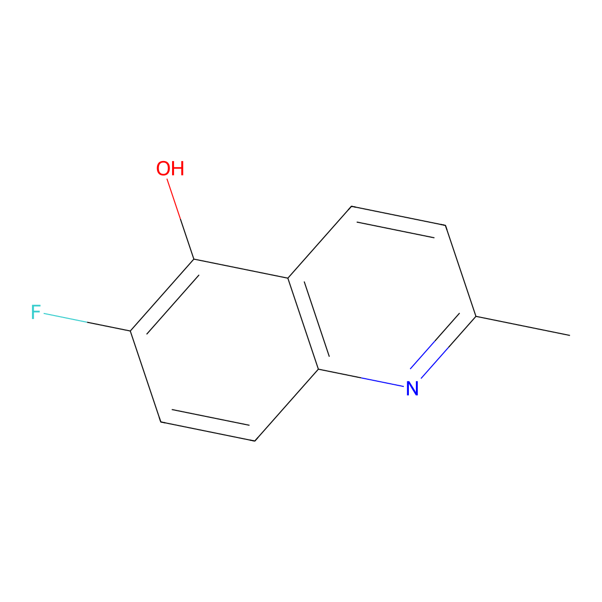 6-Fluoro-2-methylquinolin-5-ol molecular structure, CAS 420786-95-4