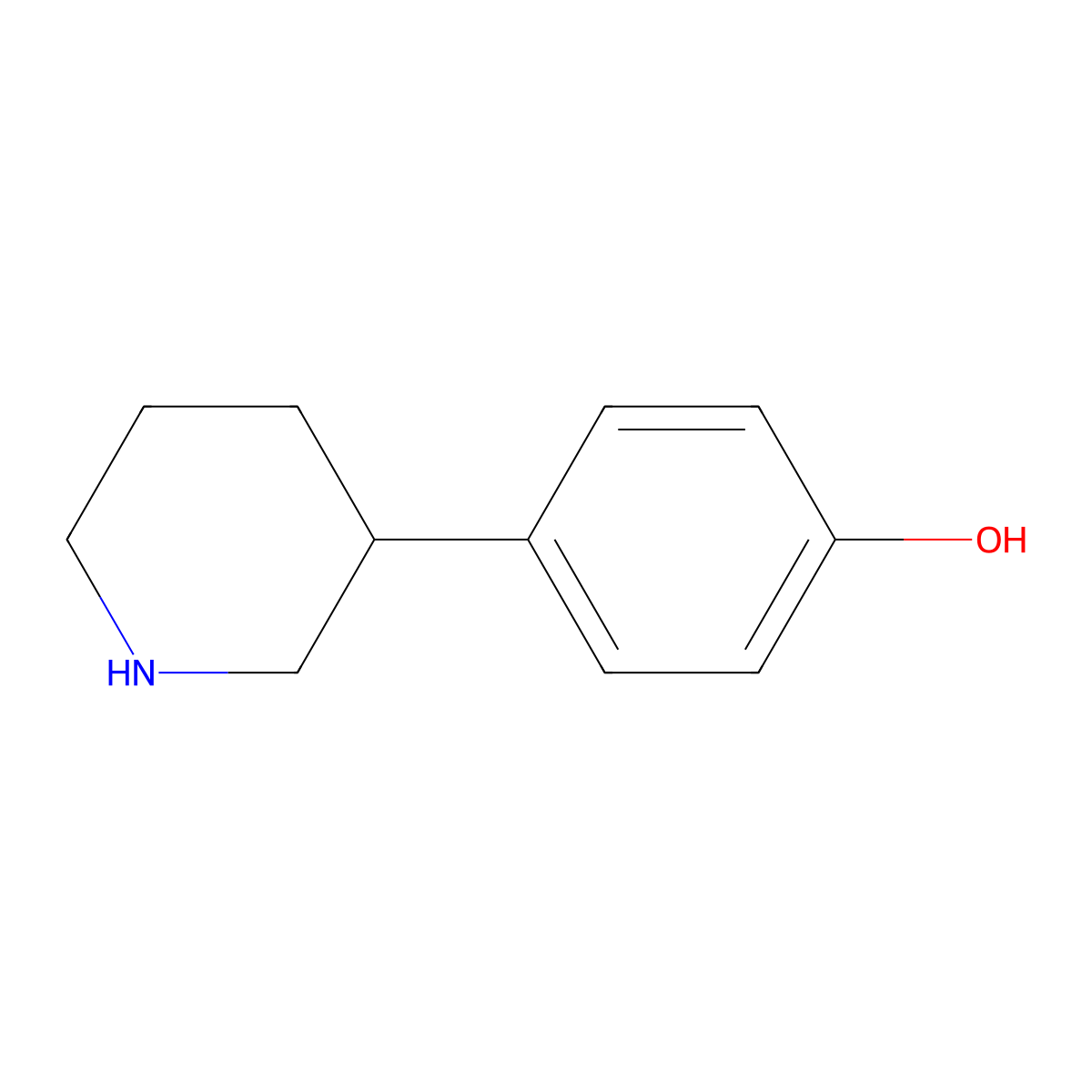 4-(Piperidin-3-yl)phenol molecular structure, CAS 420787-24-2