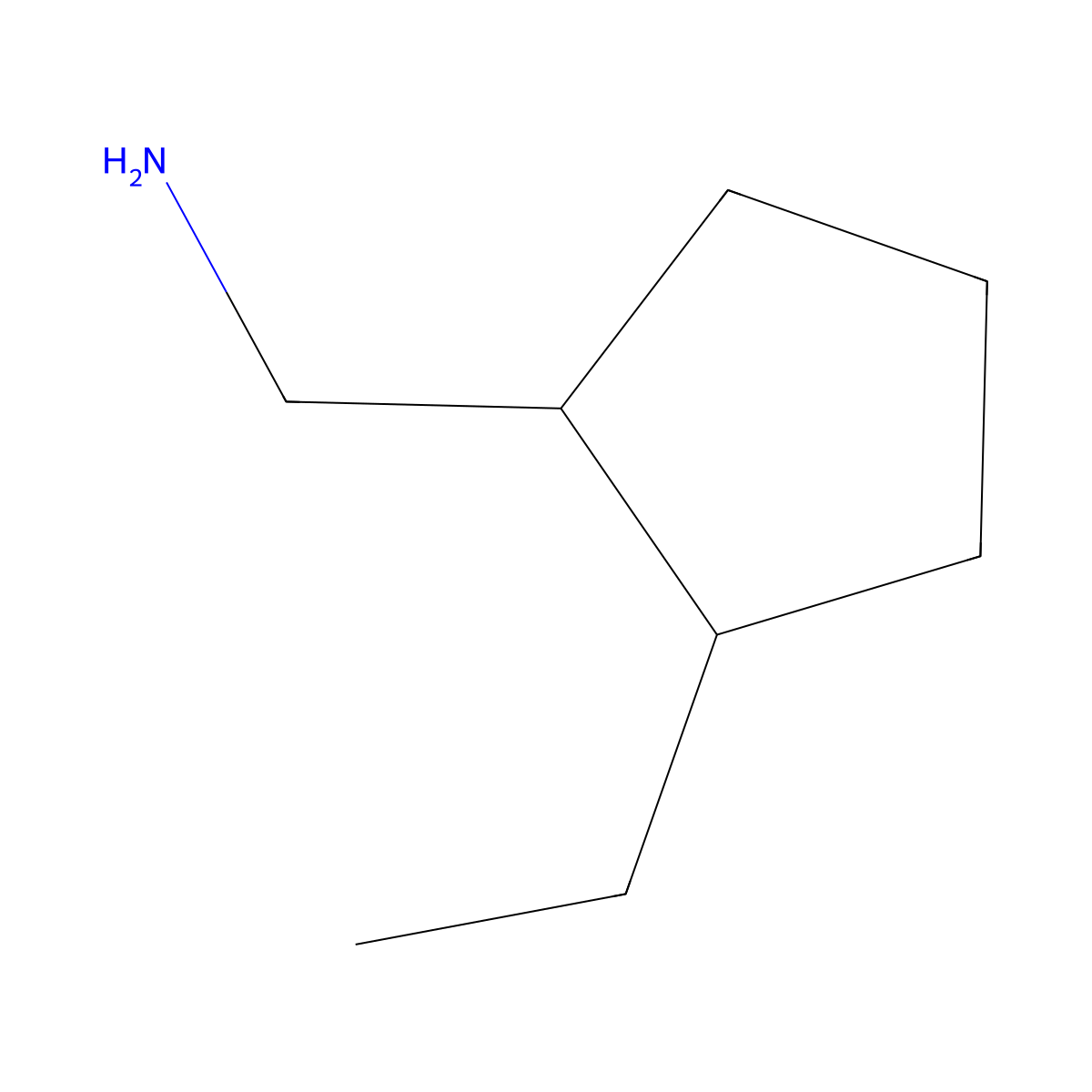 (2-Ethylcyclopentyl)methanamine molecular structure, CAS 42079-45-8