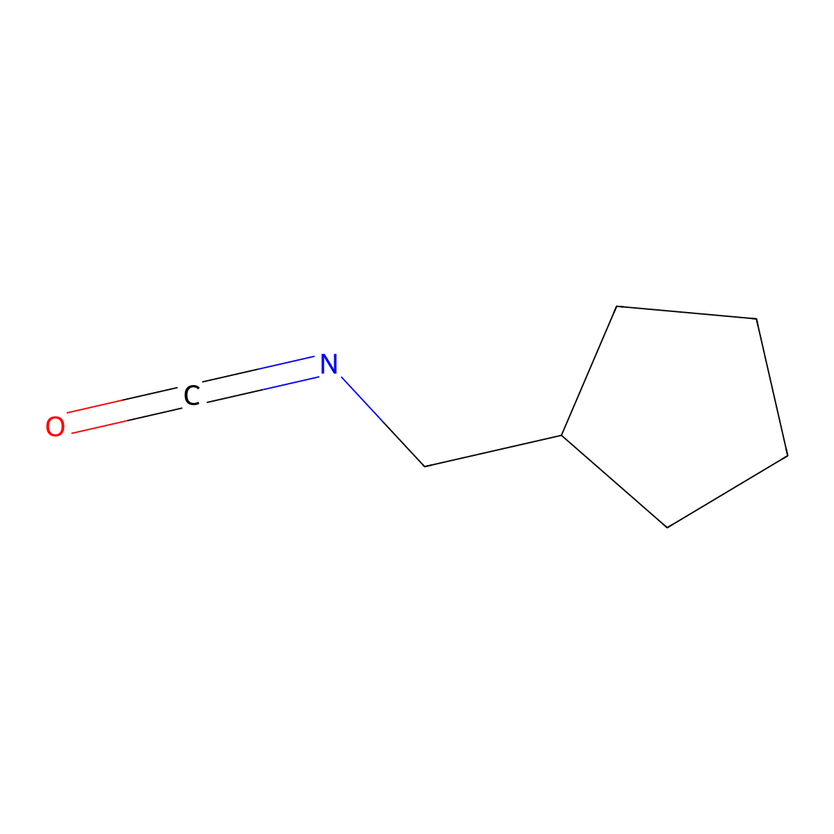 (Isocyanatomethyl)cyclopentane molecular structure, CAS 42079-48-1