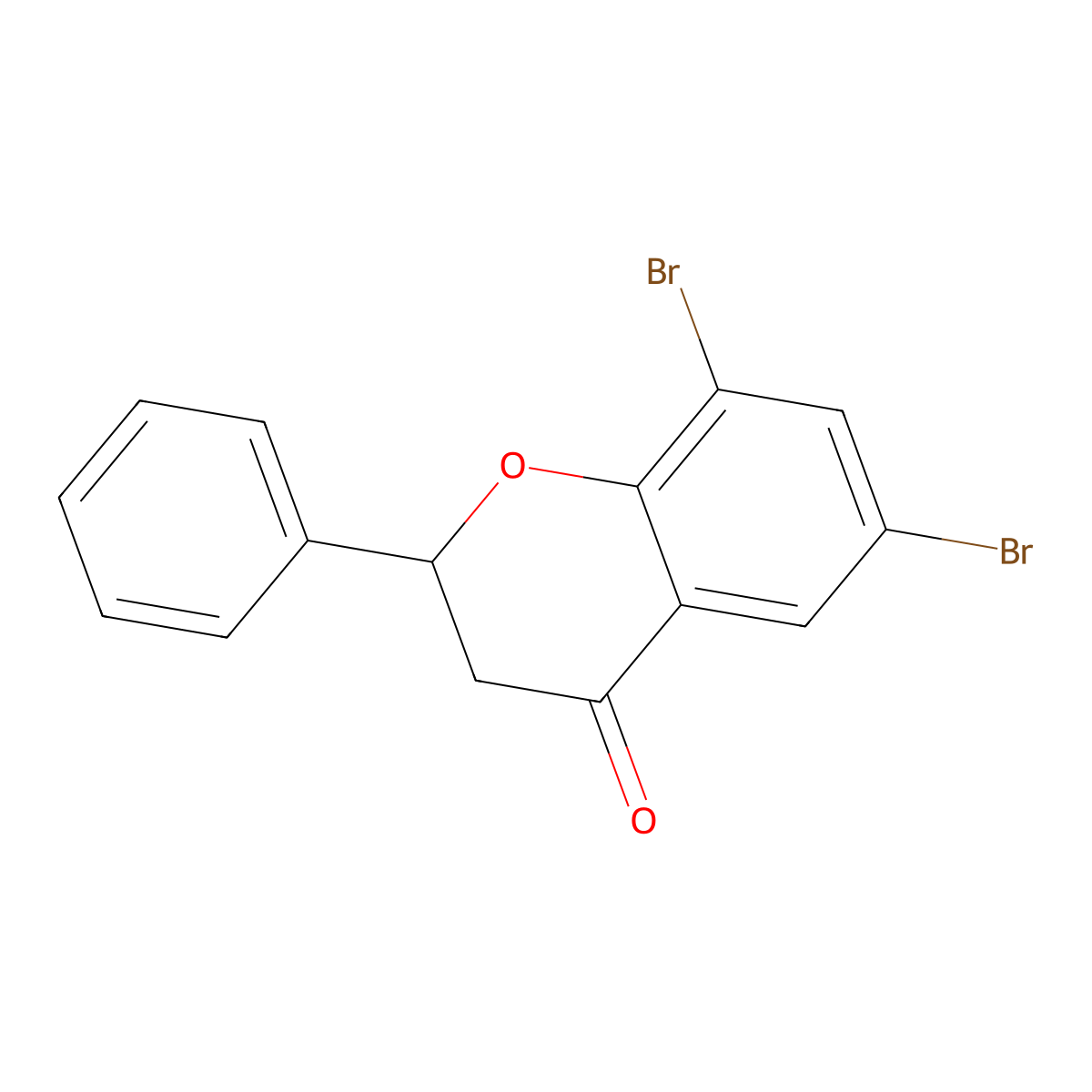 6,8-Dibromo-2-phenylchroman-4-one molecular structure, CAS 42079-80-1