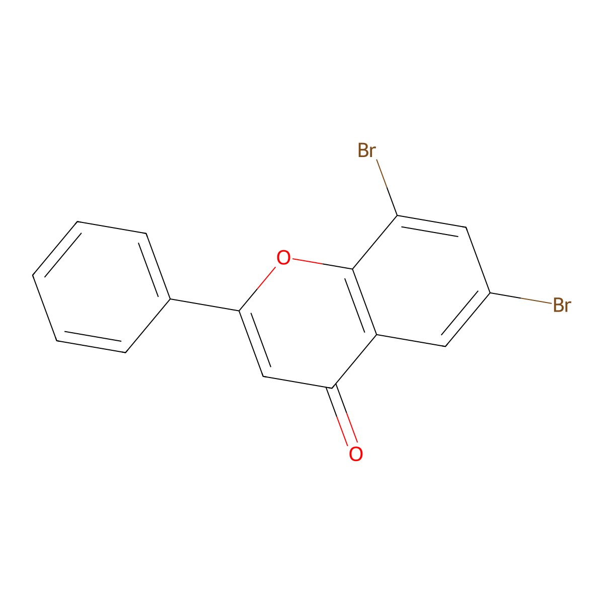 6,8-Dibromoflavone molecular structure, CAS 42079-81-2