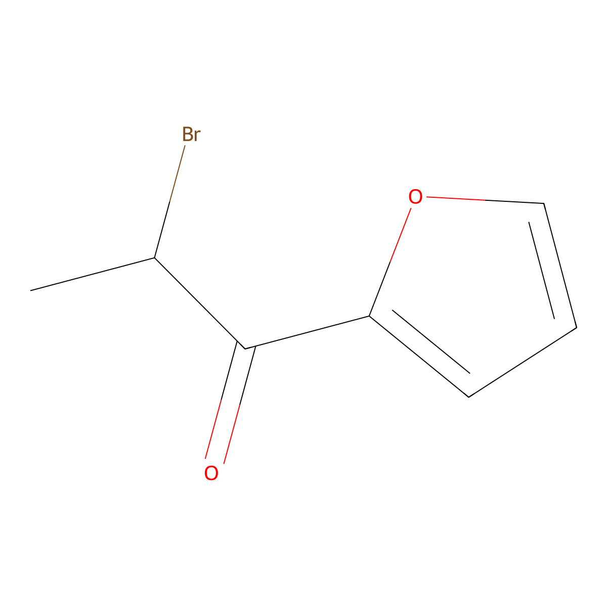 2-Bromo-1-(furan-2-yl)propan-1-one molecular structure, CAS 4208-46-2