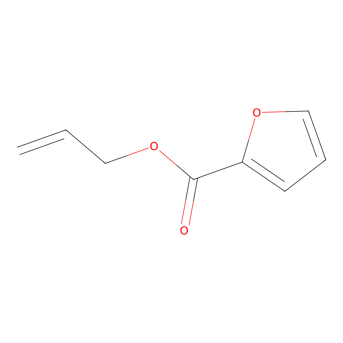 Allyl furoate molecular structure, CAS 4208-49-5