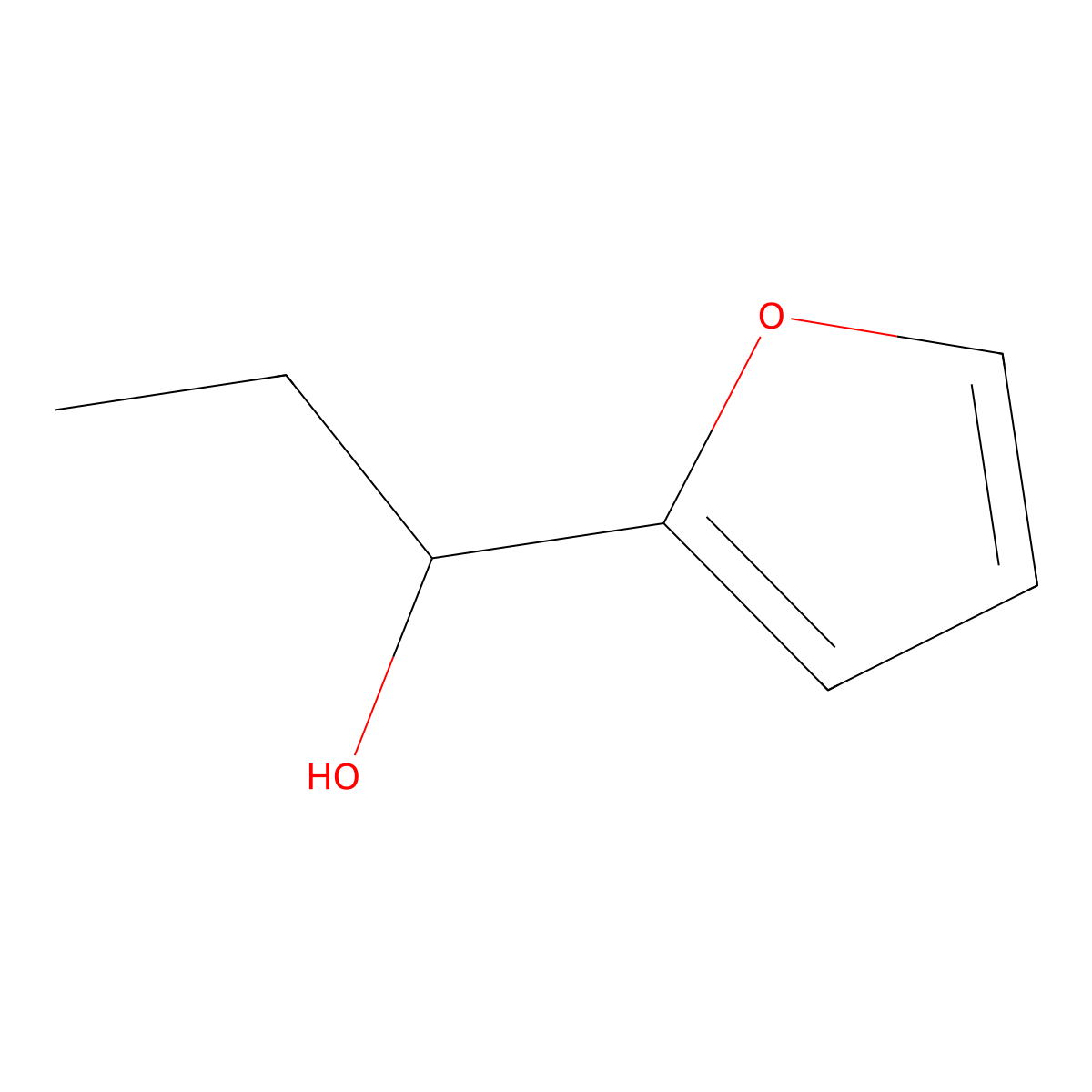 2-(1-Hydroxypropyl)furan molecular structure, CAS 4208-61-1