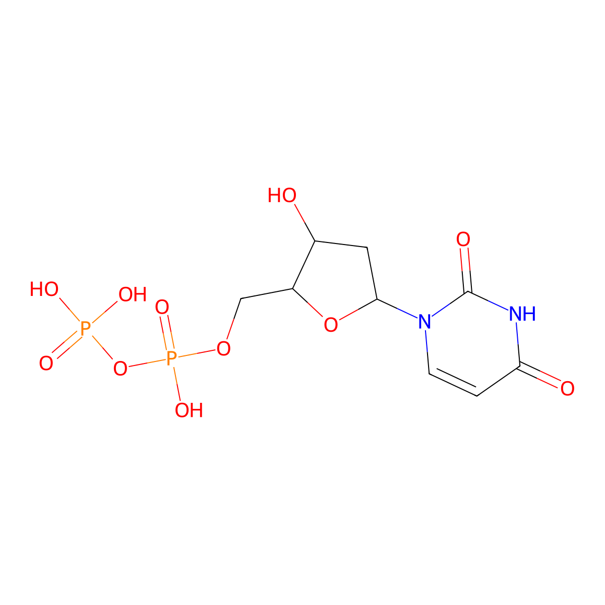 Deoxyuridine-5'-Diphosphate molecular structure, CAS 4208-67-7