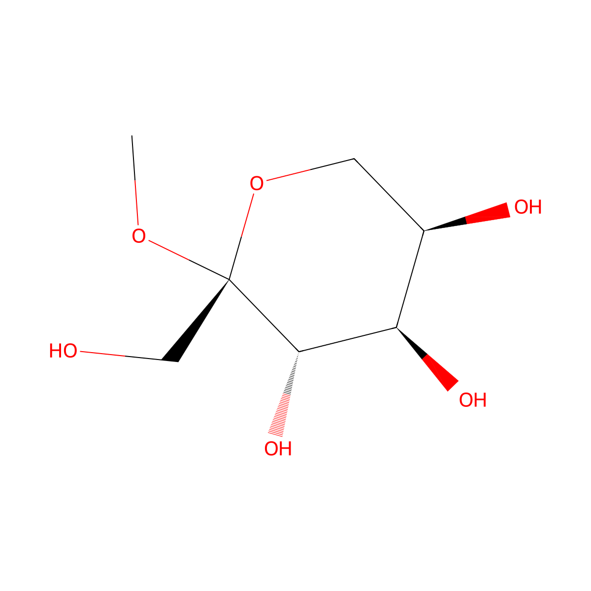 methyl beta-D-fructopyranoside molecular structure, CAS 4208-77-9