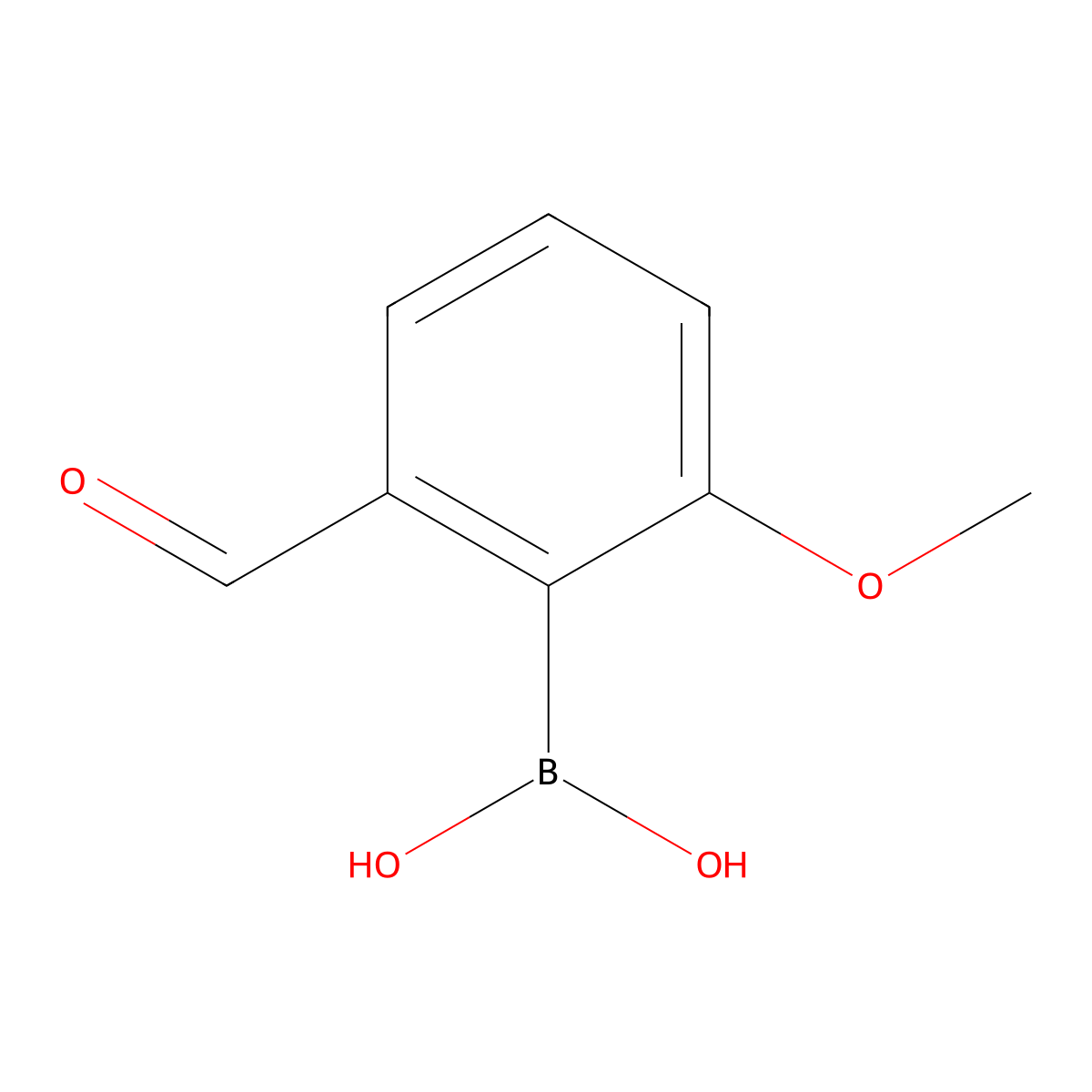 (2-Formyl-6-methoxyphenyl)boronic acid molecular structure, CAS 420800-54-0
