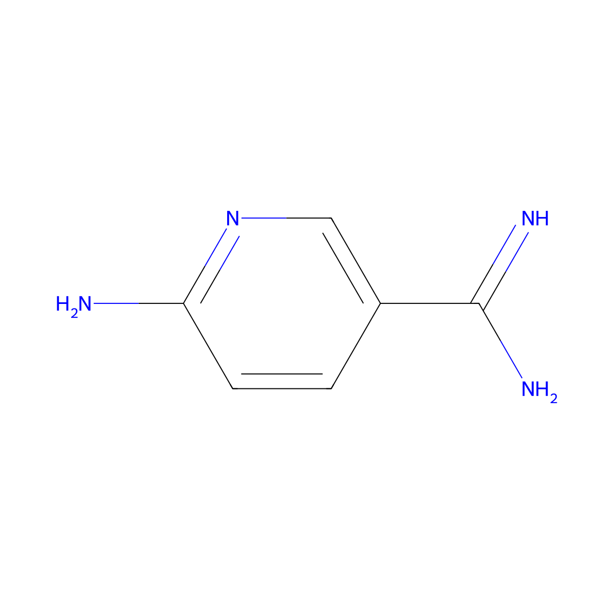 6-Aminopyridine-3-carboximidamide molecular structure, CAS 420802-23-9