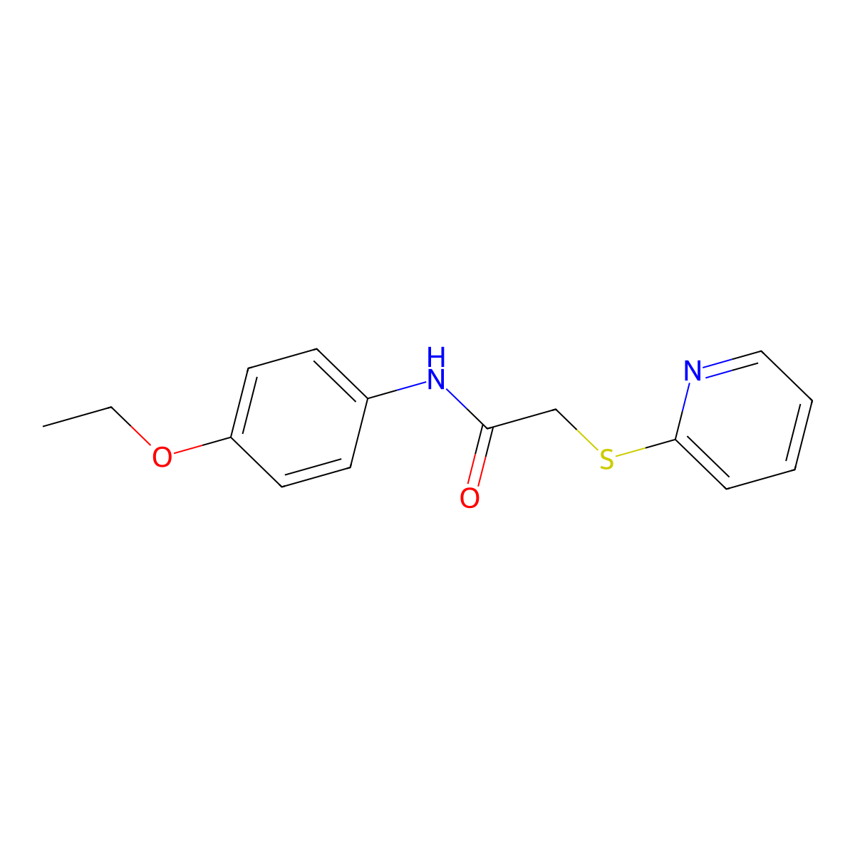 N-(4-ethoxyphenyl)-2-pyridin-2-ylsulfanylacetamide molecular structure, CAS 420806-45-7