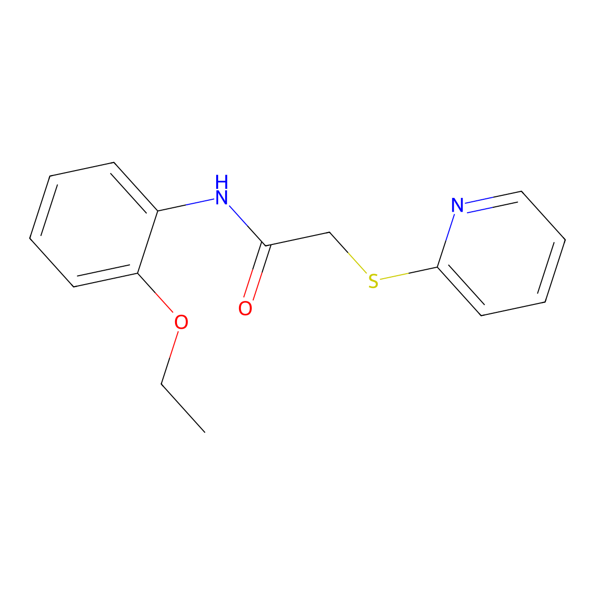 N-(2-ethoxyphenyl)-2-pyridin-2-ylsulfanylacetamide molecular structure, CAS 420807-43-8