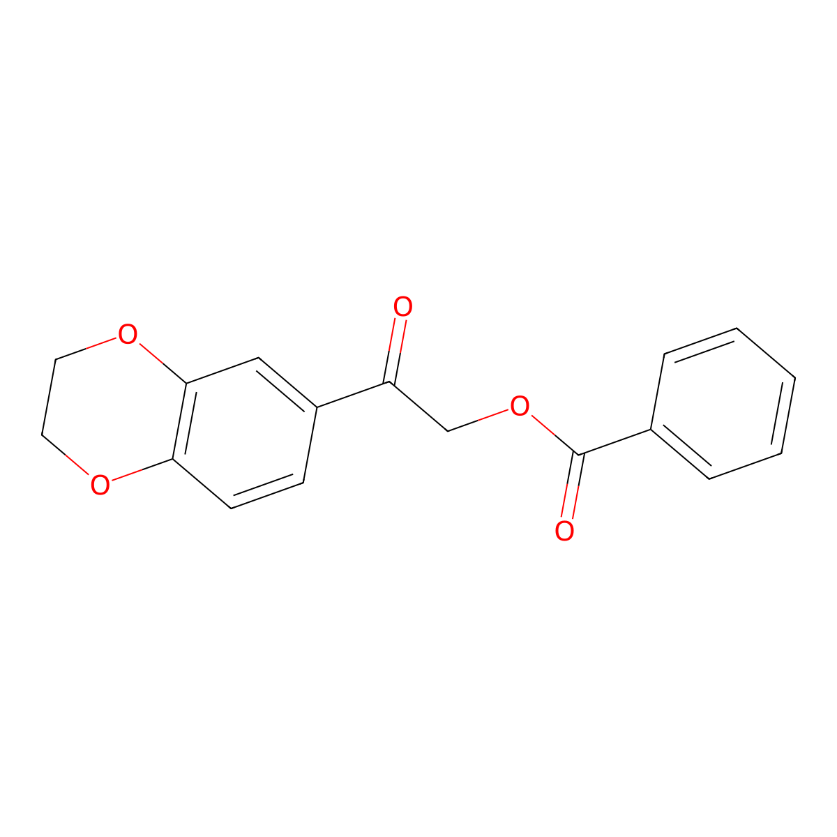 2-(2,3-Dihydro-1,4-benzodioxin-6-yl)-2-oxoethyl benzoate molecular structure, CAS 420808-37-3