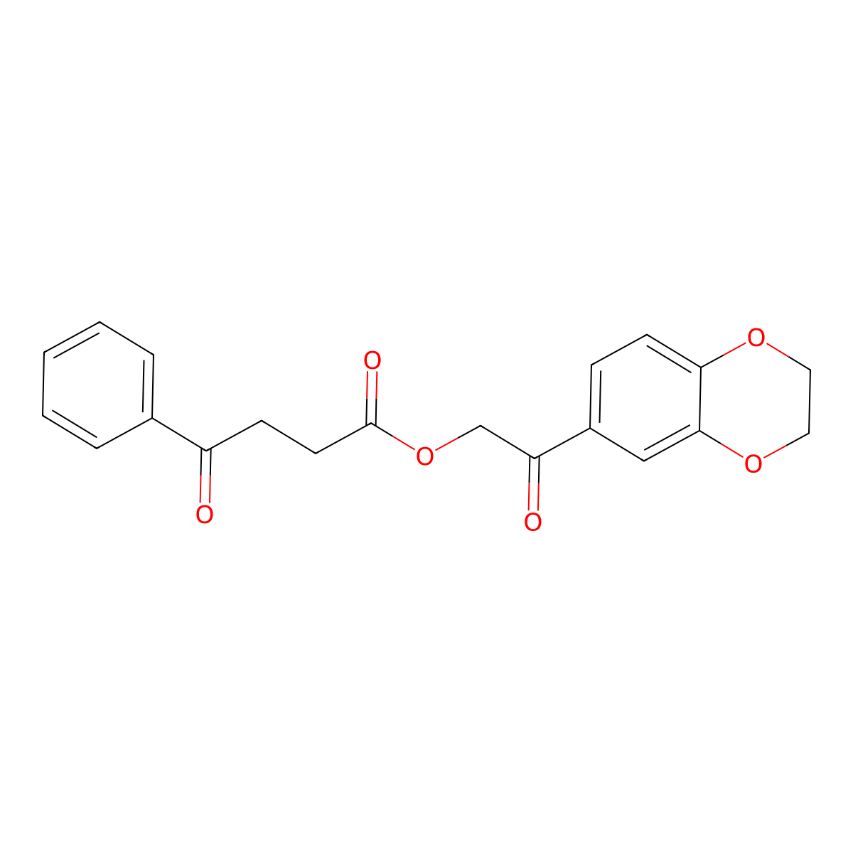 2-(2,3-Dihydro-1,4-benzodioxin-6-yl)-2-oxoethyl 4-oxo-4-phenylbutanoate molecular structure, CAS 420808-70-4