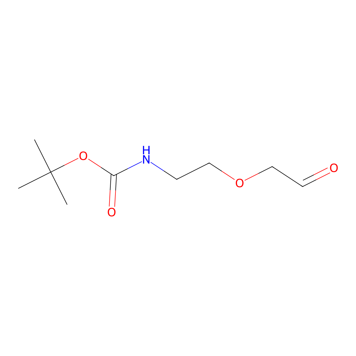 tert-Butyl (2-(2-oxoethoxy)ethyl)carbamate molecular structure, CAS 420810-70-4