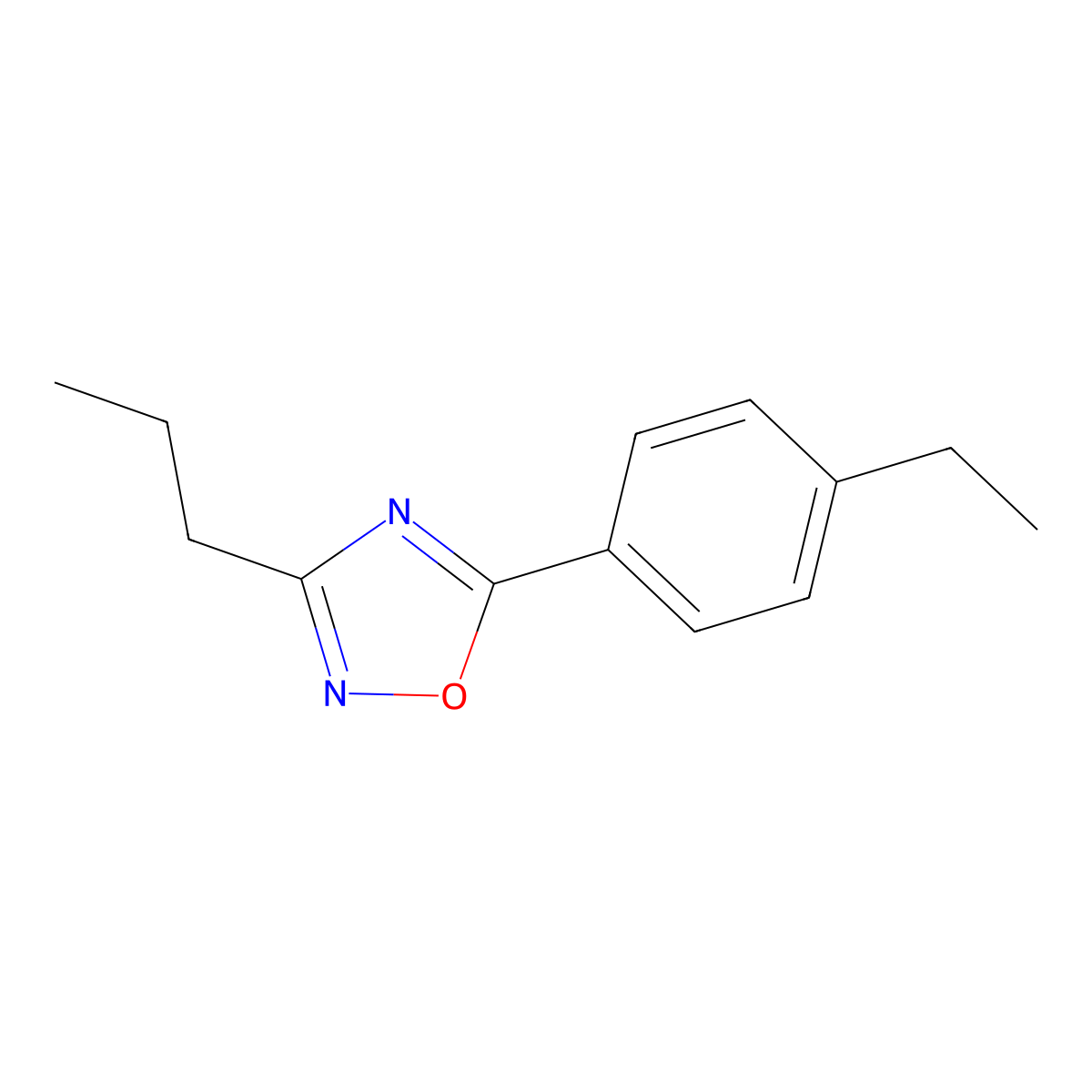 5-(4-Ethylphenyl)-3-propyl-1,2,4-oxadiazole molecular structure, CAS 420810-92-0
