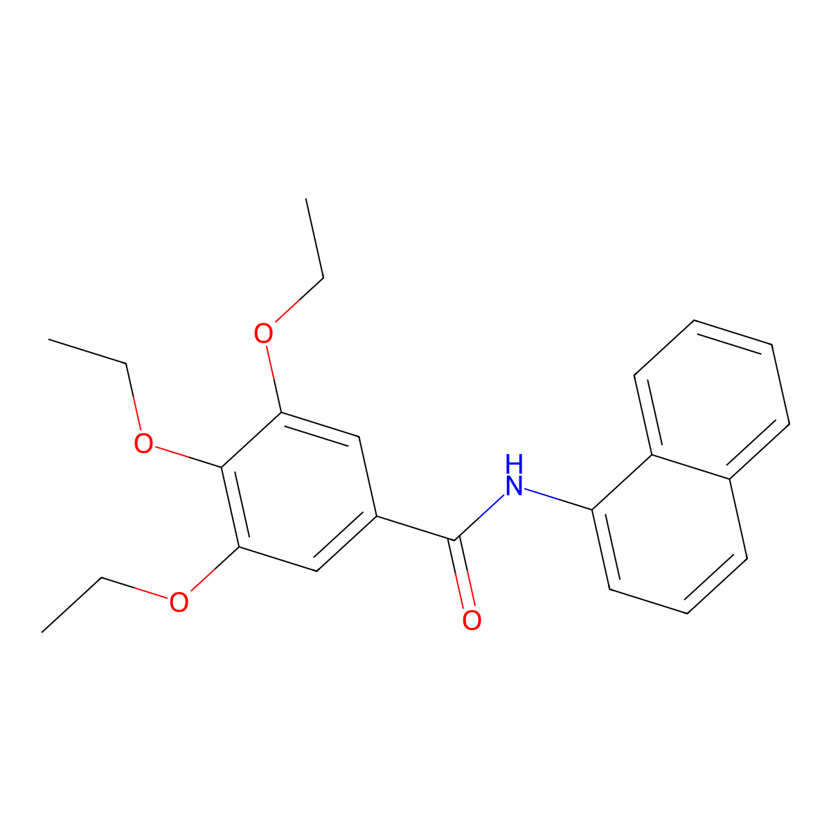 3,4,5-triethoxy-N-naphthalen-1-ylbenzamide molecular structure, CAS 420811-46-7