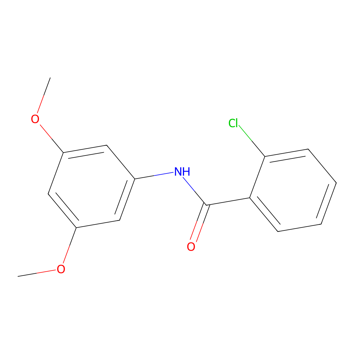 2-chloro-N-(3,5-dimethoxyphenyl)benzamide molecular structure, CAS 420811-51-4