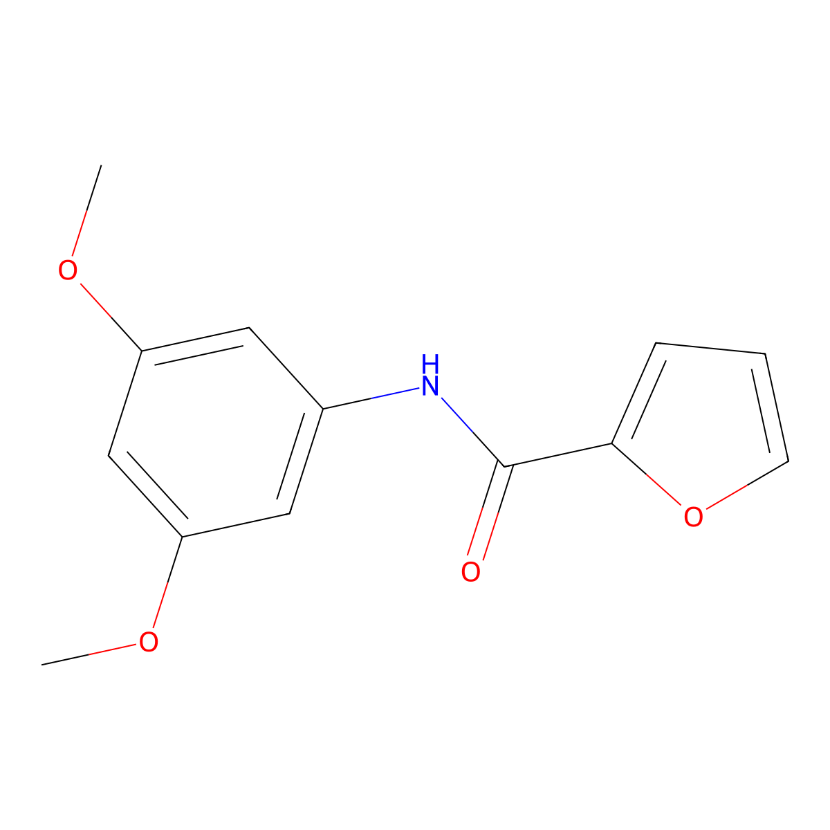 N-(3,5-dimethoxyphenyl)furan-2-carboxamide molecular structure, CAS 420811-56-9