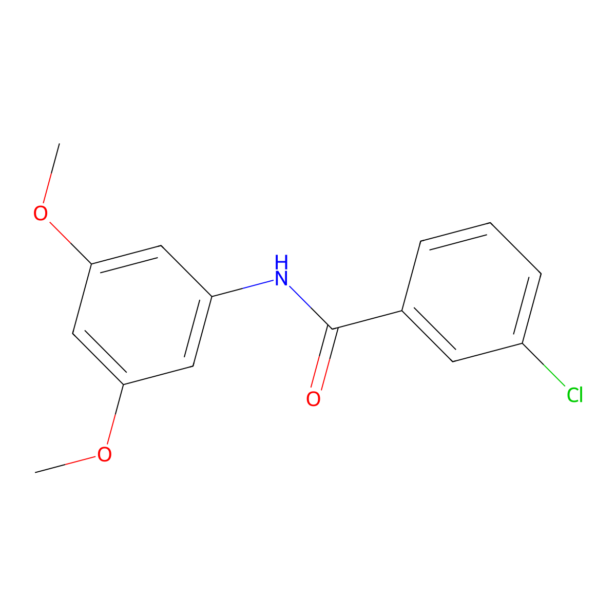 3-chloro-N-(3,5-dimethoxyphenyl)benzamide molecular structure, CAS 420813-01-0