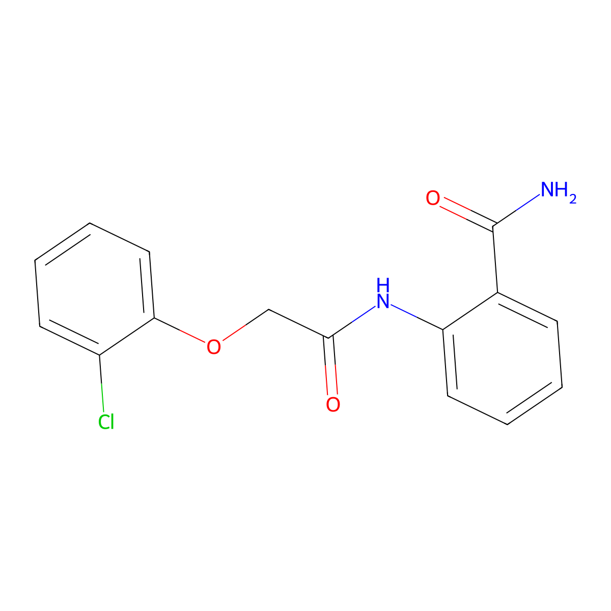 2-{[(2-Chlorophenoxy)acetyl]amino}benzamide molecular structure, CAS 420813-18-9