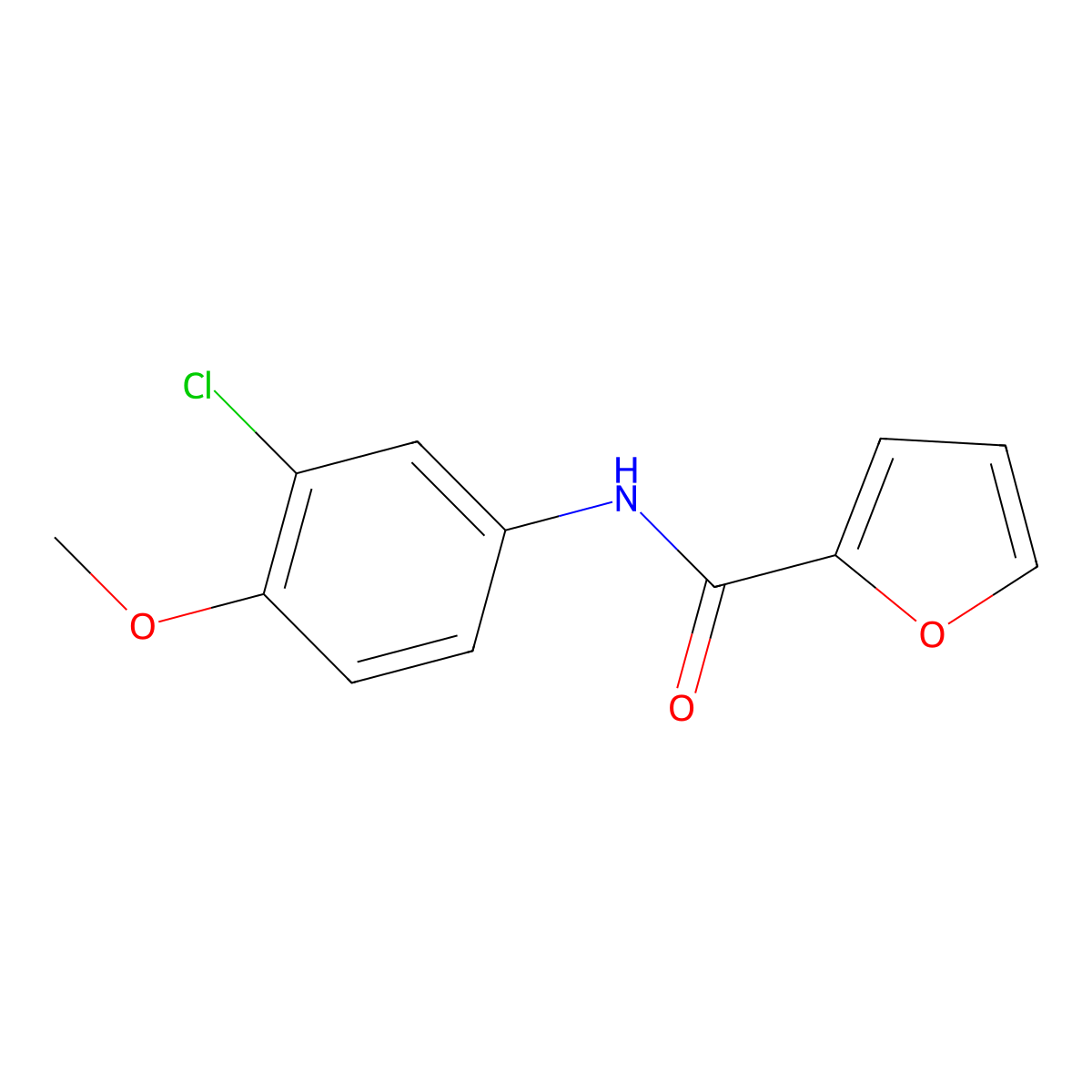 N-(3-chloro-4-methoxyphenyl)furan-2-carboxamide molecular structure, CAS 420813-86-1