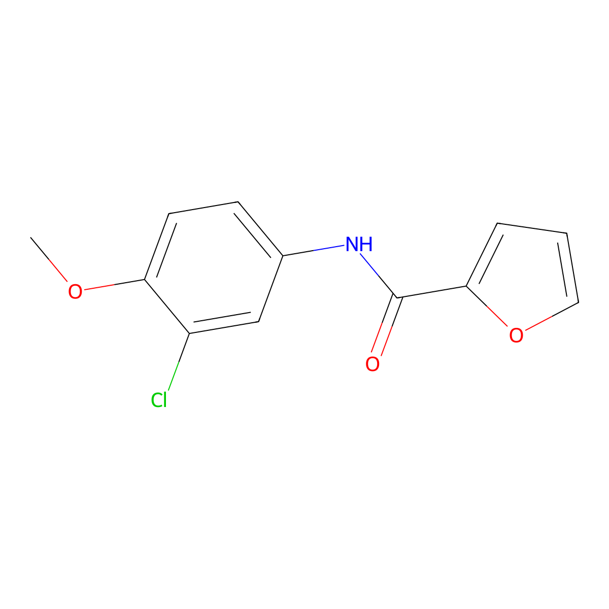 N-(3-chloro-4-methoxyphenyl)furan-2-carboxamide molecular structure, CAS 420813-86-1
