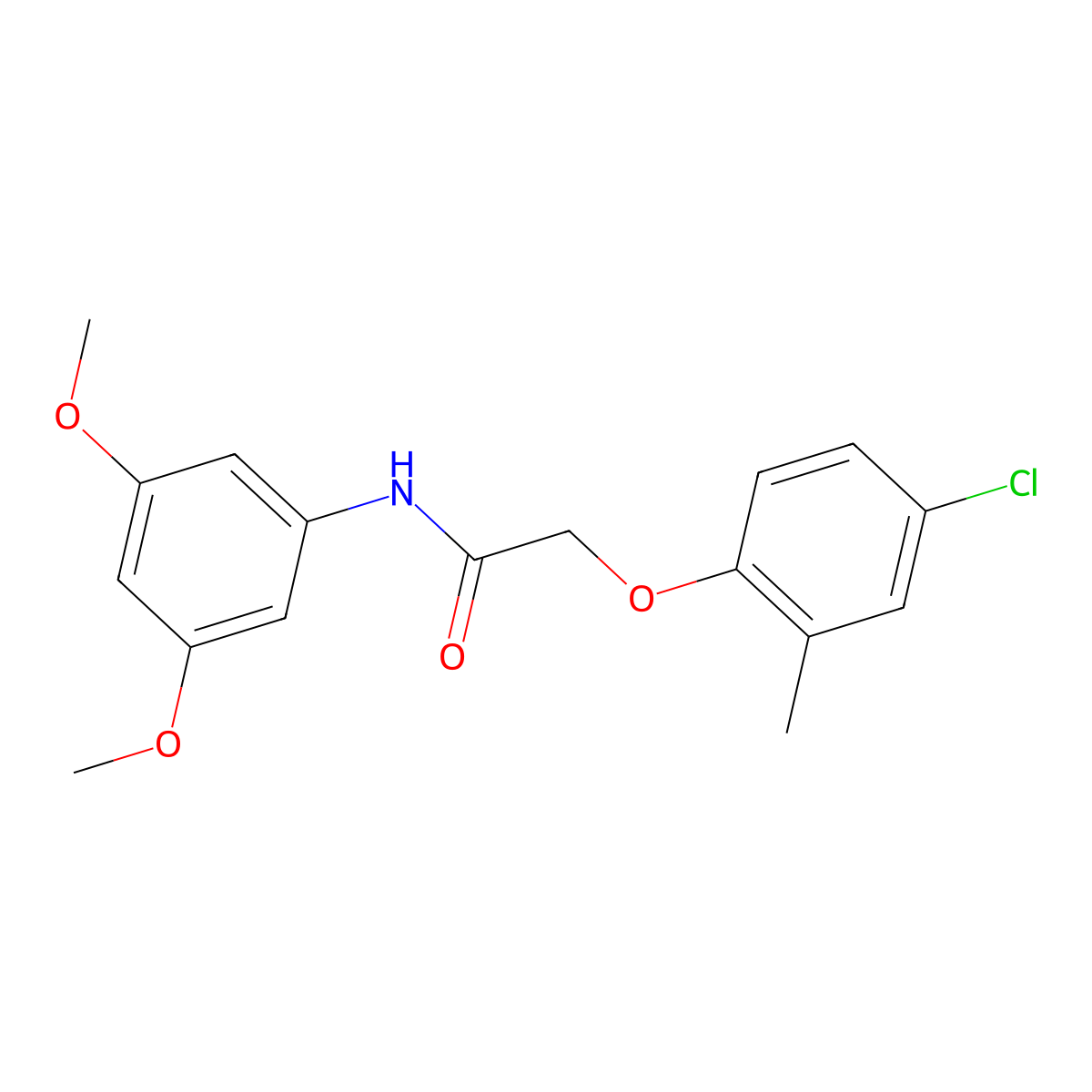 2-(4-chloro-2-methylphenoxy)-N-(3,5-dimethoxyphenyl)acetamide molecular structure, CAS 420814-03-5